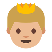 Émoji 🤴🏼 Prince : Peau Moyennement Claire sur Google Android 7.1.
