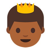 🤴🏾 Emoji Príncipe: Tono De Piel Oscuro Medio en Google Android 7.1.