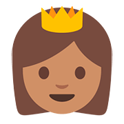 Émoji 👸🏽 Princesse : Peau Légèrement Mate sur Google Android 7.1.