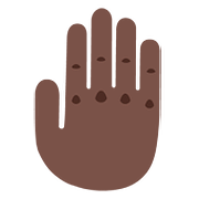 Emoji 🤚🏿 Dorso Mano Alzata: Carnagione Scura su Google Android 7.1.