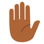 ✋🏾 Emoji Mão Levantada: Pele Morena Escura na Google Android 7.1.