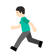 Emoji 🏃🏻 Persona Che Corre: Carnagione Chiara su Google Android 7.1.