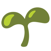 🌱 Emoji Planta Joven en Google Android 7.1.