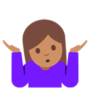 Emoji 🤷🏽 Persona Che Scrolla Le Spalle: Carnagione Olivastra su Google Android 7.1.