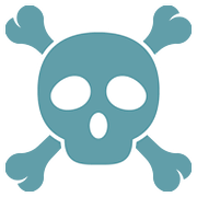 ☠️ Emoji Totenkopf mit gekreuzten Knochen Google Android 7.1.