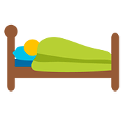 🛌 Emoji im Bett liegende Person Google Android 7.1.