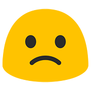 🙁 Emoji Rosto Meio Triste na Google Android 7.1.