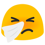 🤧 Emoji Rosto Espirrando na Google Android 7.1.