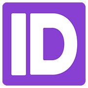 Emoji 🆔 Pulsante ID su Google Android 7.1.