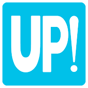🆙 Emoji Schriftzug „UP!“ im blauen Quadrat Google Android 7.1.