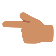 👈🏽 Emoji nach links weisender Zeigefinger: mittlere Hautfarbe Google Android 7.1.