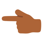 👈🏾 Emoji Dorso Da Mão Com Dedo Indicador Apontando Para A Esquerda: Pele Morena Escura na Google Android 7.1.