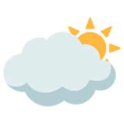 🌥️ Emoji Sonne hinter großer Wolke Google Android 7.1.