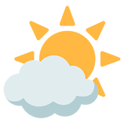 🌤️ Emoji Sonne hinter kleiner Wolke Google Android 7.1.