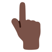 👆🏿 Emoji Dorso Da Mão Com Dedo Indicador Apontando Para Cima: Pele Escura na Google Android 7.1.