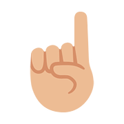 Emoji ☝🏼 Indice Verso L’alto: Carnagione Abbastanza Chiara su Google Android 7.1.