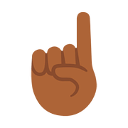 ☝🏾 Emoji nach oben weisender Zeigefinger von vorne: mitteldunkle Hautfarbe Google Android 7.1.