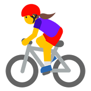 🚴‍♀️ Emoji Mujer En Bicicleta en Google Android 7.1.