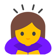 🙇‍♀️ Emoji sich verbeugende Frau Google Android 7.1.