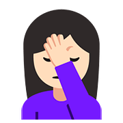 Emoji 🤦🏻‍♀️ Donna Esasperata: Carnagione Chiara su Google Android 7.1.