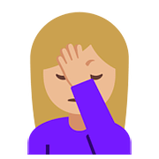 Emoji 🤦🏼‍♀️ Donna Esasperata: Carnagione Abbastanza Chiara su Google Android 7.1.