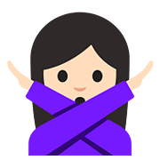 🙅🏻‍♀️ Emoji Mujer Haciendo El Gesto De «no»: Tono De Piel Claro en Google Android 7.1.