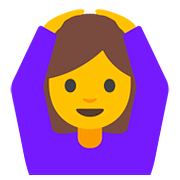 Émoji 🙆‍♀️ Femme Faisant Un Geste D’acceptation sur Google Android 7.1.
