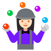 Emoji 🤹🏻‍♀️ Giocoliere Donna: Carnagione Chiara su Google Android 7.1.