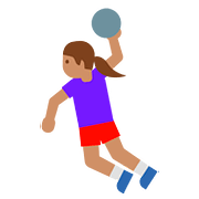 🤾🏽‍♀️ Emoji Handballspielerin: mittlere Hautfarbe Google Android 7.1.