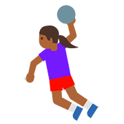 Émoji 🤾🏾‍♀️ Handballeuse : Peau Mate sur Google Android 7.1.