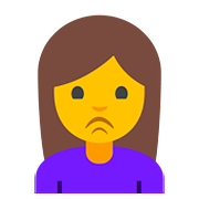 🙎‍♀️ Emoji Mulher Fazendo Bico na Google Android 7.1.