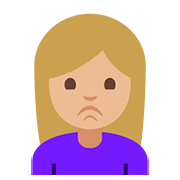 🙎🏼‍♀️ Emoji schmollende Frau: mittelhelle Hautfarbe Google Android 7.1.
