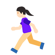 🏃🏻‍♀️ Emoji Mujer Corriendo: Tono De Piel Claro en Google Android 7.1.