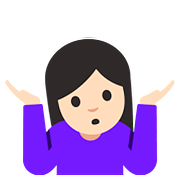 🤷🏻‍♀️ Emoji Mulher Dando De Ombros: Pele Clara na Google Android 7.1.