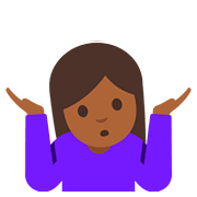 Emoji 🤷🏾‍♀️ Donna Che Scrolla Le Spalle: Carnagione Abbastanza Scura su Google Android 7.1.