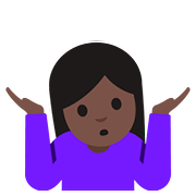 🤷🏿‍♀️ Emoji Mulher Dando De Ombros: Pele Escura na Google Android 7.1.