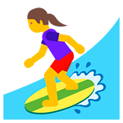 Émoji 🏄‍♀️ Surfeuse sur Google Android 7.1.