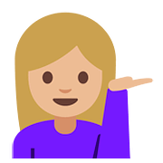 💁🏼‍♀️ Emoji Mulher Com A Palma Virada Para Cima: Pele Morena Clara na Google Android 7.1.