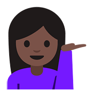 💁🏿‍♀️ Emoji Mulher Com A Palma Virada Para Cima: Pele Escura na Google Android 7.1.
