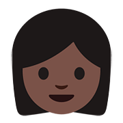 👩🏿 Emoji Mulher: Pele Escura na Google Android 7.1.