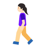 Émoji 🚶🏻‍♀️ Femme Qui Marche : Peau Claire sur Google Android 7.1.