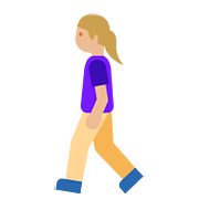 🚶🏼‍♀️ Emoji Mujer Caminando: Tono De Piel Claro Medio en Google Android 7.1.