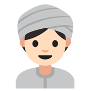 Emoji 👳🏻‍♀️ Donna Con Turbante: Carnagione Chiara su Google Android 7.1.