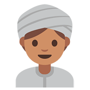 👳🏽‍♀️ Emoji Mujer Con Turbante: Tono De Piel Medio en Google Android 7.1.