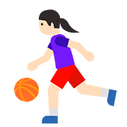 Émoji ⛹🏻‍♀️ Femme Avec Ballon : Peau Claire sur Google Android 7.1.