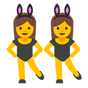 Émoji 👯‍♀️ Femmes Avec Des Oreilles De Lapin sur Google Android 7.1.