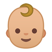 Émoji 👶🏼 Bébé : Peau Moyennement Claire sur Google Android 8.0.