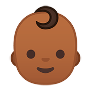 👶🏾 Emoji Bebê: Pele Morena Escura na Google Android 8.0.