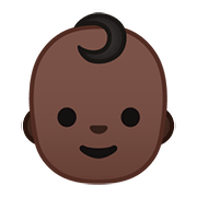 👶🏿 Emoji Bebé: Tono De Piel Oscuro en Google Android 8.0.