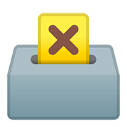 Emoji 🗳️ Urna Elettorale Con Scheda su Google Android 8.0.